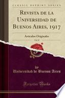 libro Revista De La Universidad De Buenos Aires, 1917, Vol. 35